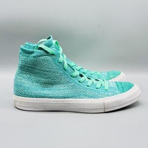 Converse Shoes Mens 9.5 Womens 11.5 Green Knit Chucks High Top All Star Sneakers